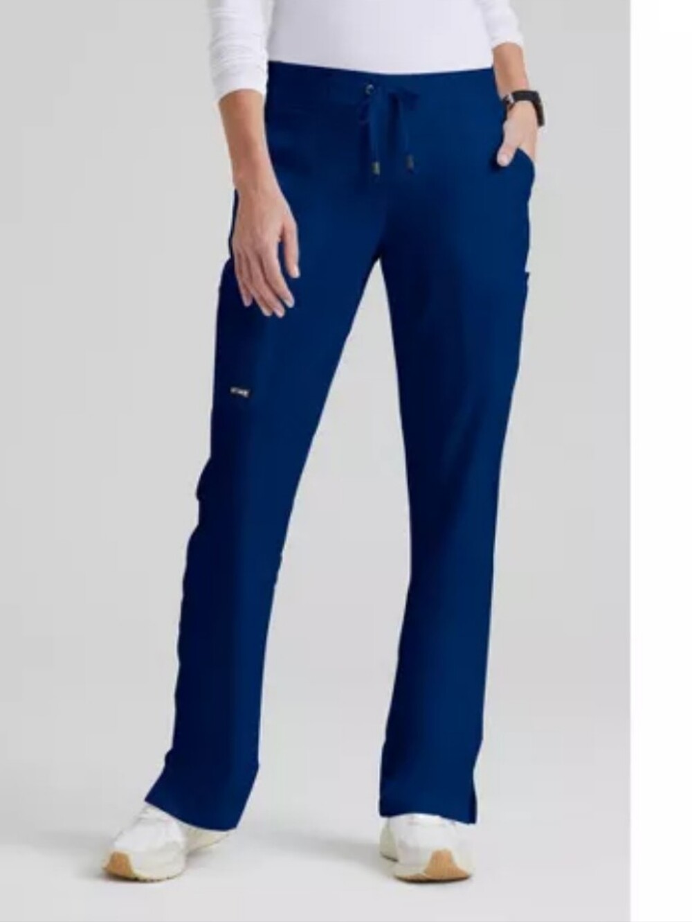 Grey's Anatomy by Barco Women 6-Pocket Mid Rise Straight Leg Slit Scrub - XL Pet